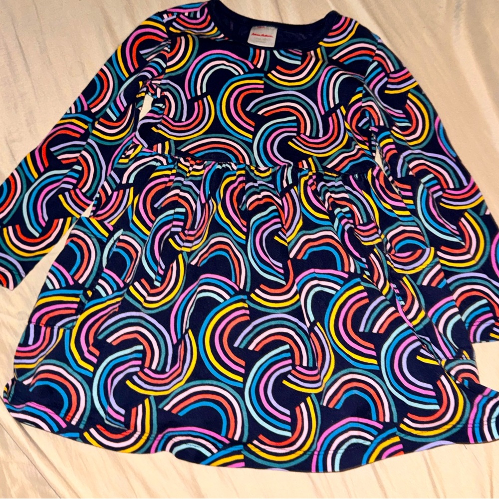 Hanna Andersson rainbow pattern dress 4T